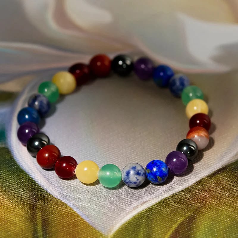 7 Chakra Healing Energy Bracelet for Men & Women | Spiritual Balance, Stress Relief & Positive Vibes"